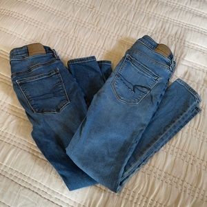 JEAN LOT American Eagle High Rise Jegging Jeans